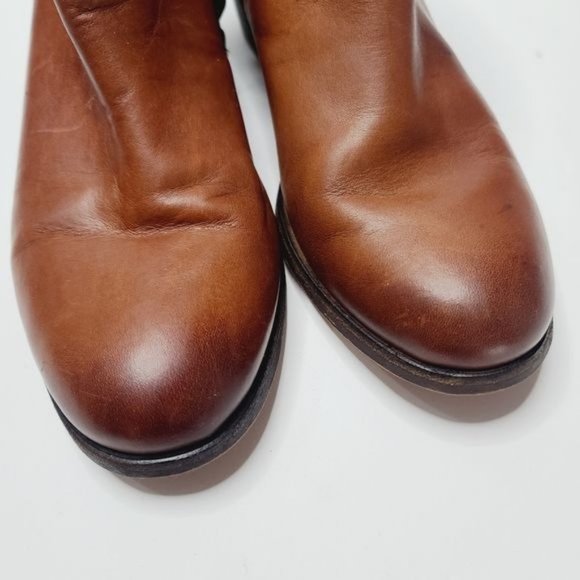 Clarks Maypearl Fawn Leather Light Brown Ankle Western Boot - Picture 14 of 16